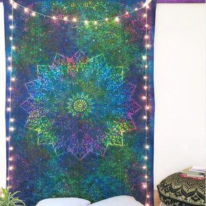 Tie Dye Ombre Mandala Tapestry Ceiling Cover Decor